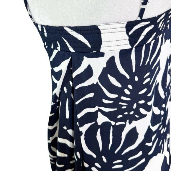 Karina Grimaldi Lotus Maxi Dress in Navy Palm Print Size XS - Picture 4 of 11